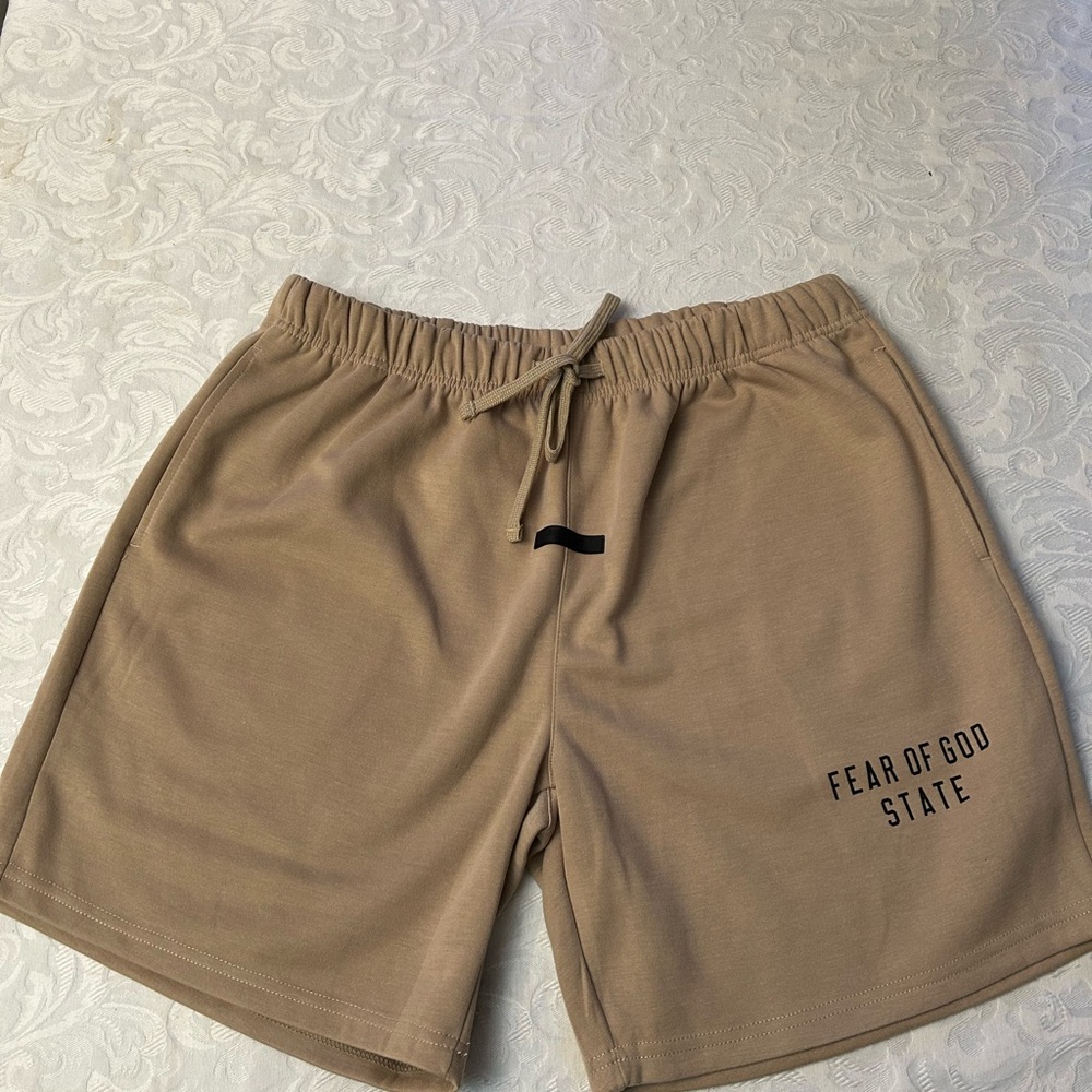 Essentials Tan Athletic Men Shorts